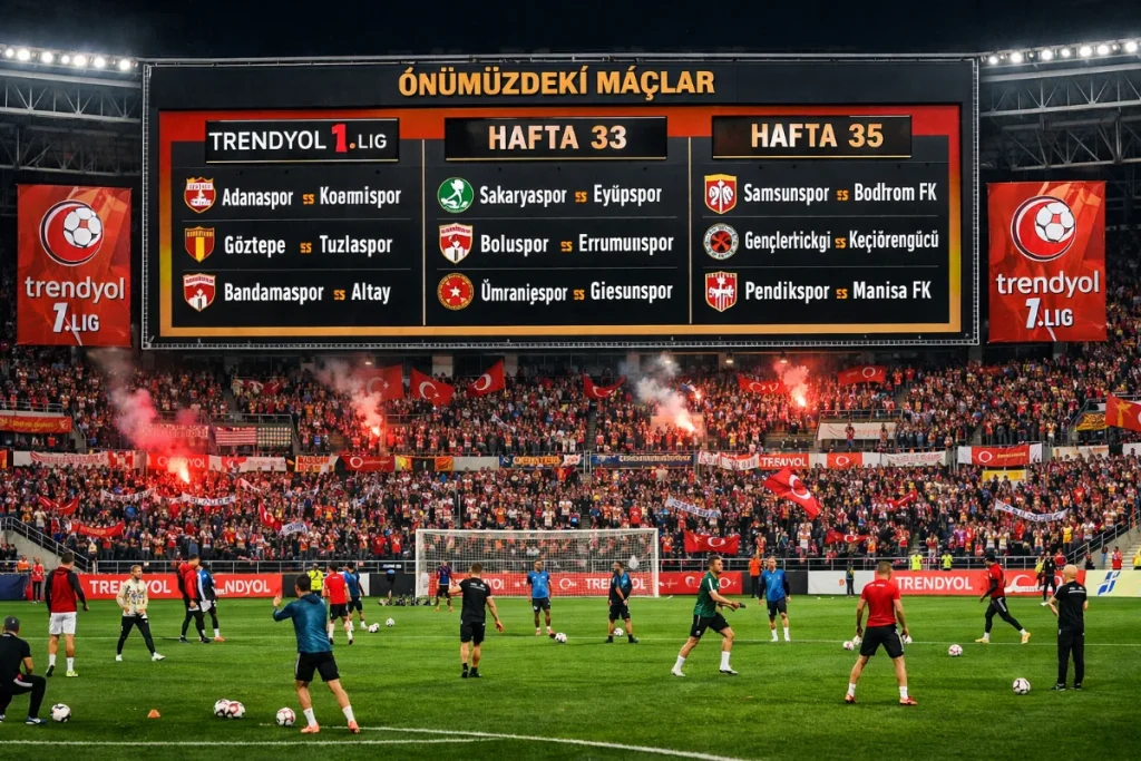 Trendyol 1. Lig’de 33, 34 ve 35. Haftalar İçin Maç Programı Açıklandı