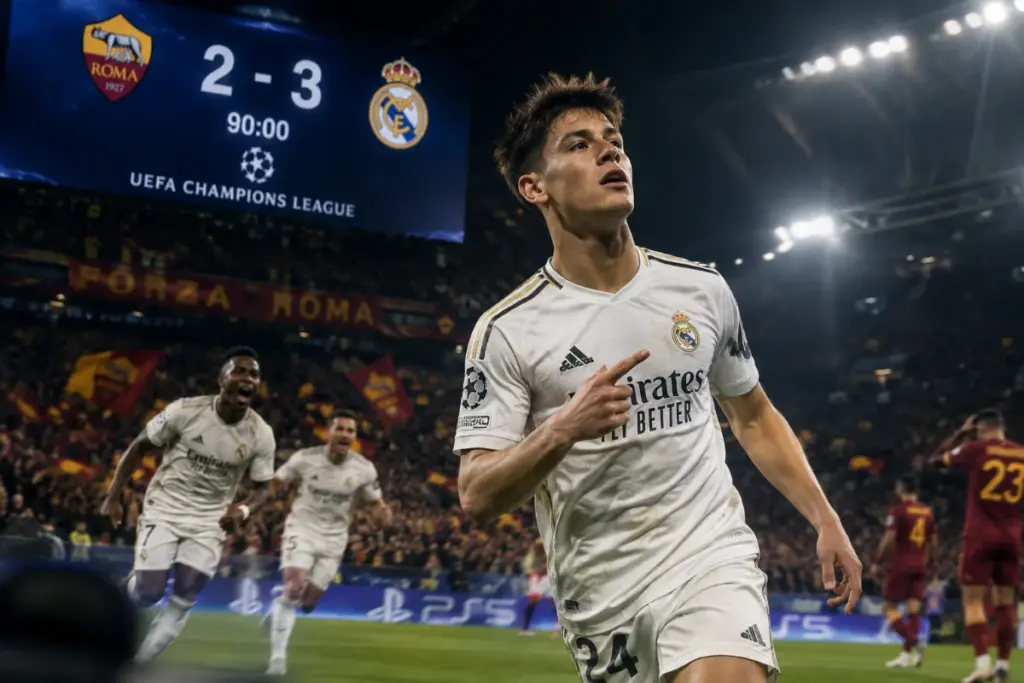 Arda Güler Roma’yı Salladı: Madrid’in İnanılmaz Geri Dönüşü